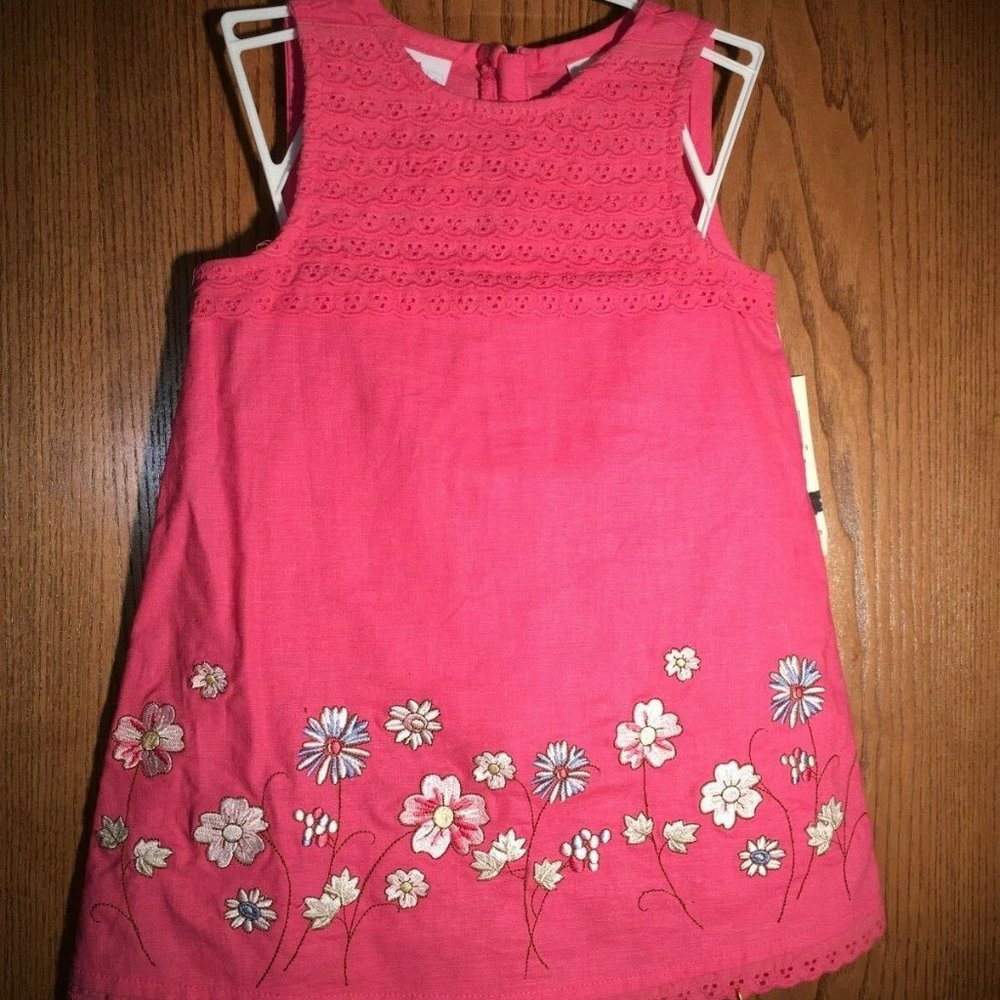 CUDDLE BEAR DRESS JUMPER CUTE FLOWERS NEW SIZE 24M